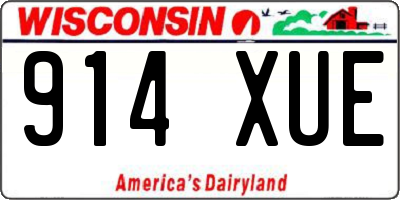 WI license plate 914XUE