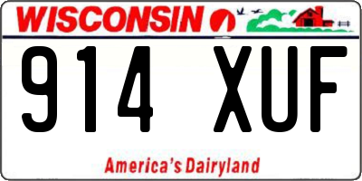 WI license plate 914XUF