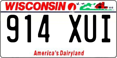 WI license plate 914XUI