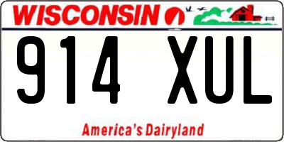 WI license plate 914XUL