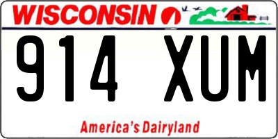WI license plate 914XUM