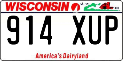 WI license plate 914XUP