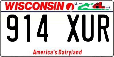 WI license plate 914XUR