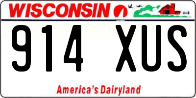 WI license plate 914XUS