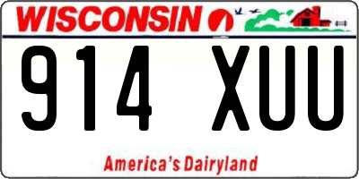 WI license plate 914XUU
