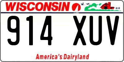 WI license plate 914XUV