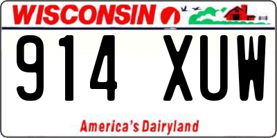 WI license plate 914XUW