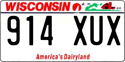 WI license plate 914XUX