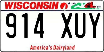 WI license plate 914XUY