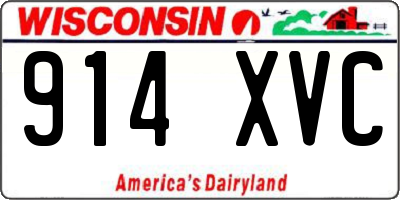 WI license plate 914XVC