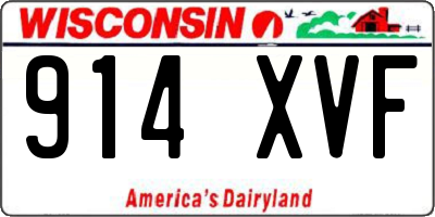 WI license plate 914XVF
