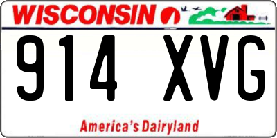 WI license plate 914XVG