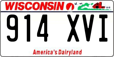 WI license plate 914XVI