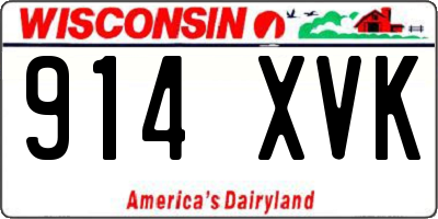WI license plate 914XVK
