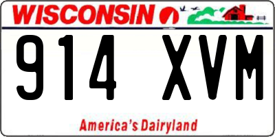 WI license plate 914XVM