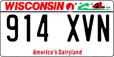 WI license plate 914XVN