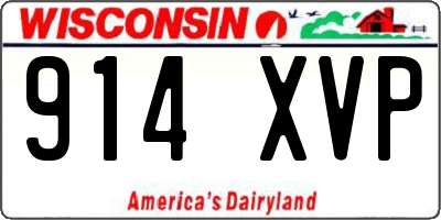 WI license plate 914XVP
