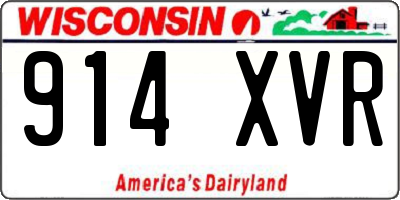 WI license plate 914XVR