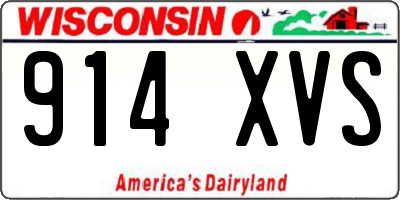 WI license plate 914XVS