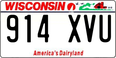 WI license plate 914XVU