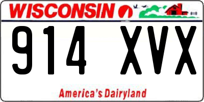 WI license plate 914XVX