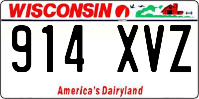 WI license plate 914XVZ