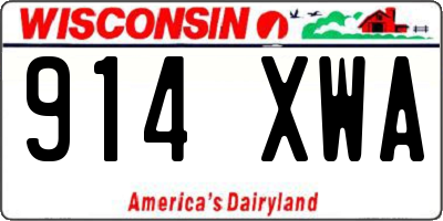 WI license plate 914XWA