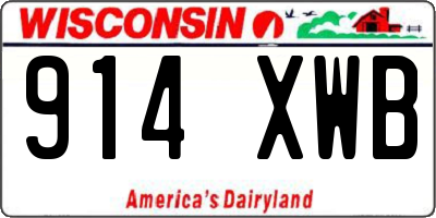 WI license plate 914XWB