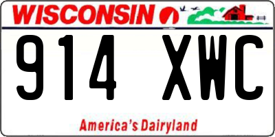 WI license plate 914XWC