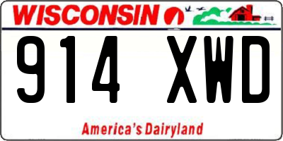 WI license plate 914XWD