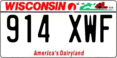WI license plate 914XWF