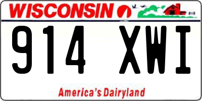 WI license plate 914XWI