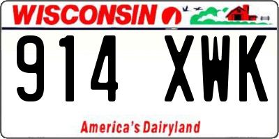 WI license plate 914XWK