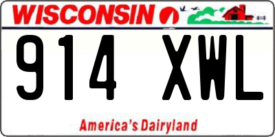 WI license plate 914XWL
