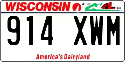 WI license plate 914XWM