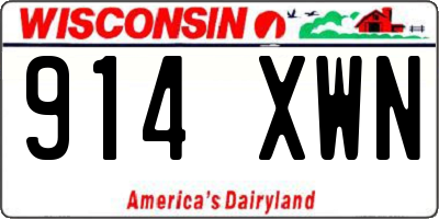 WI license plate 914XWN