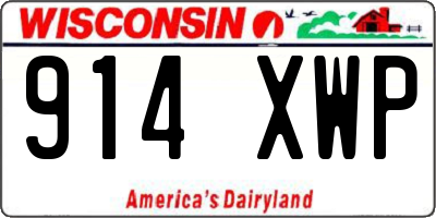 WI license plate 914XWP