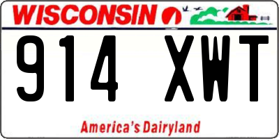 WI license plate 914XWT