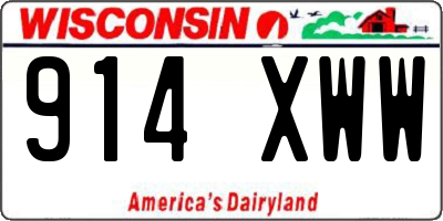 WI license plate 914XWW