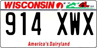 WI license plate 914XWX