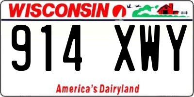 WI license plate 914XWY