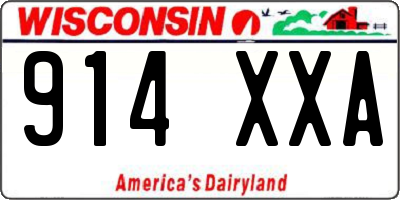 WI license plate 914XXA