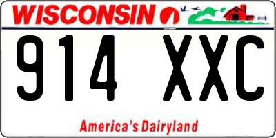 WI license plate 914XXC