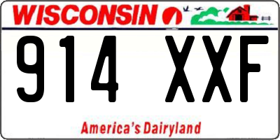 WI license plate 914XXF