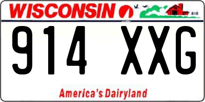 WI license plate 914XXG