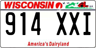 WI license plate 914XXI