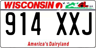 WI license plate 914XXJ