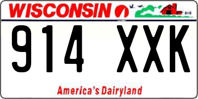WI license plate 914XXK