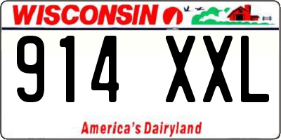 WI license plate 914XXL