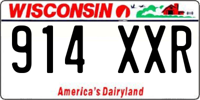 WI license plate 914XXR